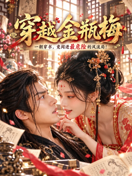古装男女主角在书案前的竖版剧集封面