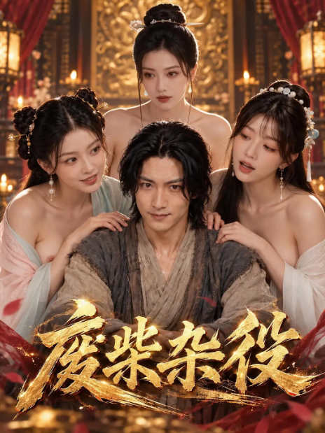 古装女性角色披着金白长衣坐于云端的竖版封面